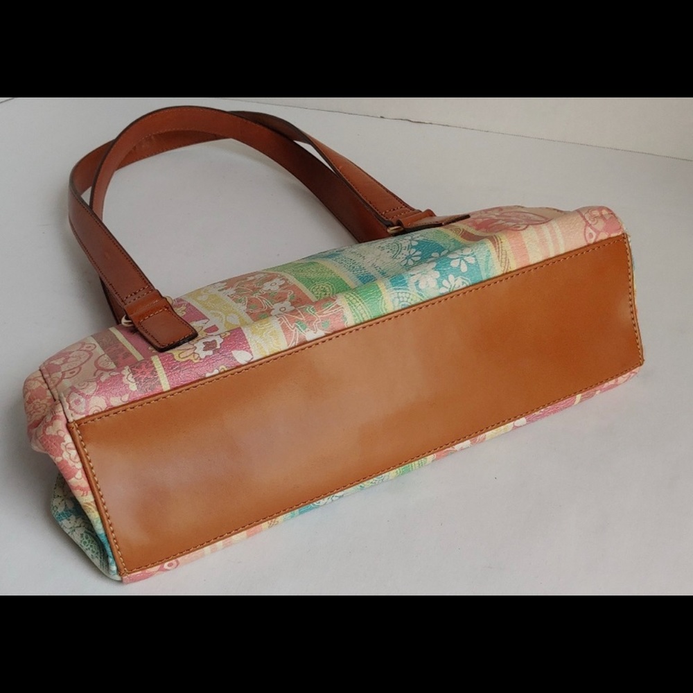 Fossil Floral/ Paisley Satchel Purse - Picture 3 of 7